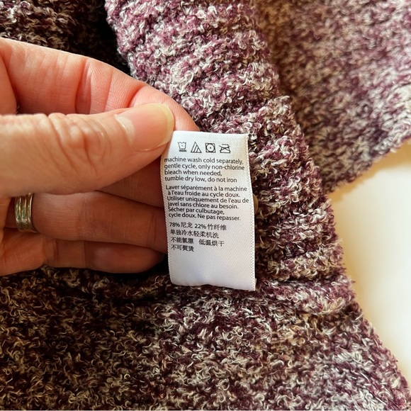 Barefoot Dreams Reddish Purple Marbled Long Open Montecito Cardigan Size 1X - Picture 7 of 8